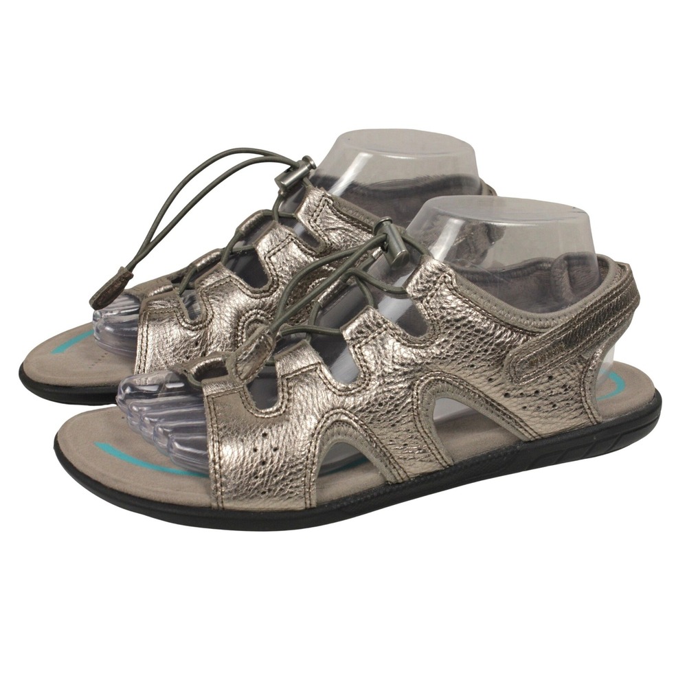 ECCO Bluma Gladiator Ghillie Sandals 40 US 9-9.5 Bronze Leather Toggle